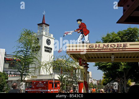 Arthur Fremont (A.F.) Gilmore Gas Station The Grove Einkaufszentrum Fairfax Bezirk Los Angeles CA Stockfoto