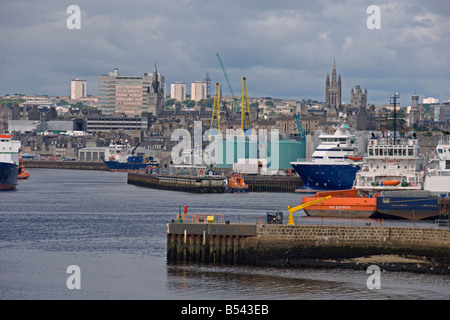 Aberdeen Harbour Aberdeenshire, Schottland August 2008 Stockfoto
