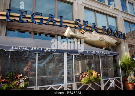 Der ursprüngliche Legal Seafoods Uferpromenade von Boston, Massachusetts Stockfoto