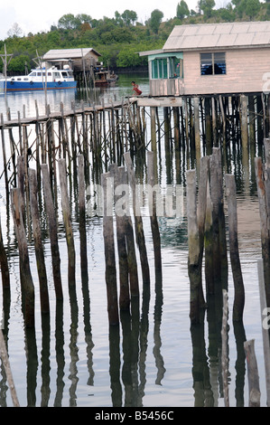 Pier-Szene Belakang Padang Riau Inseln Indonesien Stockfoto