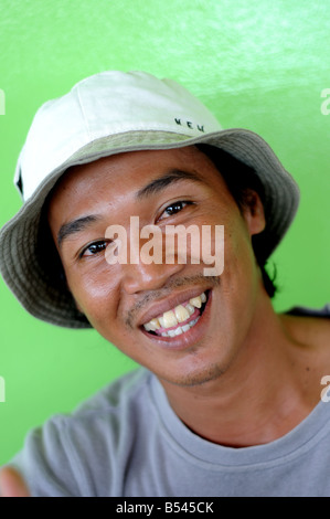 Mann auf Belakang Padang Riau Inseln Indonesien Stockfoto