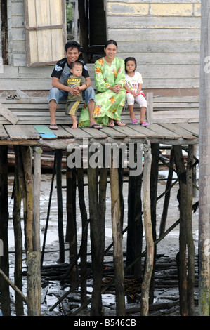 Pier-Szene Belakang Padang Riau Inseln Indonesien Stockfoto