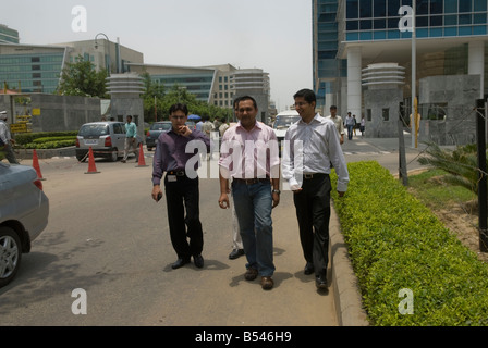 Indische Geschäftsleute in Gurgaon, New Delhi CBD, Indien Stockfoto