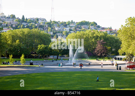 Internationalen Brunnen in Seattle Center, Seattle, Washington Stockfoto
