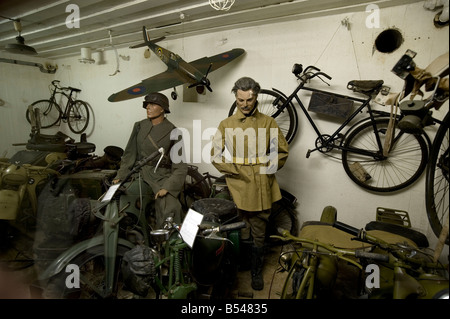 Atlantische Wand Gun Plätz Bunker WW2 Frankreich Cote d Opale Boulogne Calais Cap Blanc Nez Batterie Todt Artefakte Bunker Unifo Stockfoto