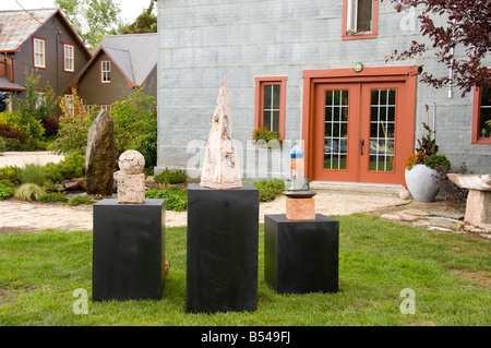 Kunstwerke im Land Studio Barb Wiebe in der Nähe von Altona Manitoba Kanada Stockfoto