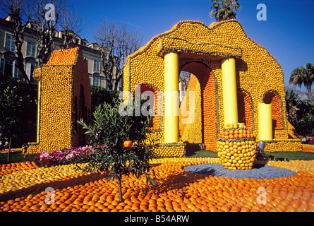 Menton Zitrone Festival 06 Alpes-MAritimes Cote d ' Azur französische Riviera Paca Frankreich Europa Stockfoto