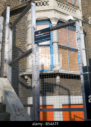 UK aufgegeben verfallenen Rathaus in Hackney, für den Verkauf an private Baufirma, London Foto © Julio Etchart setzen Stockfoto