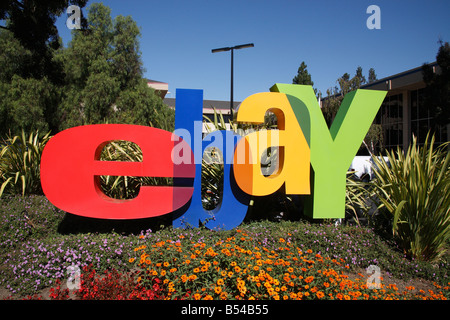 eBay-Schild bei Ebay Whitman-Campus in San Jose Kalifornien USA Stockfoto