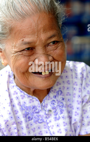 Frau auf Belakang Padang Riau Inseln Indonesien Stockfoto