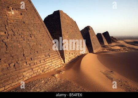 Pyramiden von Meroe, Bagrawiyah, Sudan, Afrika Stockfoto