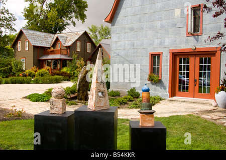 Kunstwerke im Land Studio Barb Wiebe in der Nähe von Altona Manitoba Kanada Stockfoto