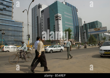 Indische Führungskräfte in Gurgaon, New Delhi CBD, Indien Stockfoto