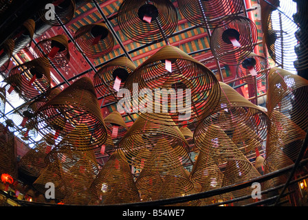 Man Mo Tempel, Hollywood Road, Hong Kong Stockfoto