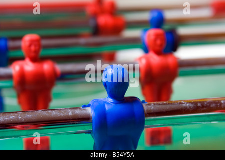 Nahaufnahme von der Tischkicker. Stockfoto