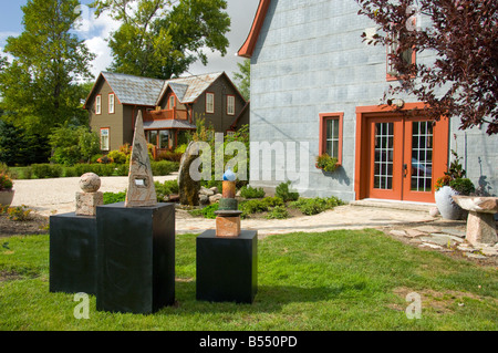 Kunstwerke im Land Studio Barb Wiebe in der Nähe von Altona Manitoba Kanada Stockfoto