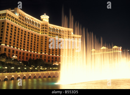 Trick Brunnen vor Casino Bellagio Las Vegas Nevada, USA Stockfoto