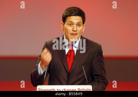 Labour Party Conference Bournmouth 25. September 2007 Außenminister David Miliband Stockfoto