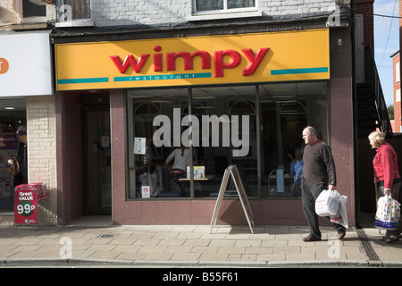 Wimpy Restaurant in UK High Street Felixstowe Suffolk England Stockfoto