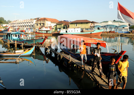 Batang Arau Fluss Padang Sumatra Indonesien Stockfoto