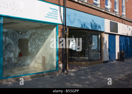 Geschlossen, Reisebüros Stockfoto