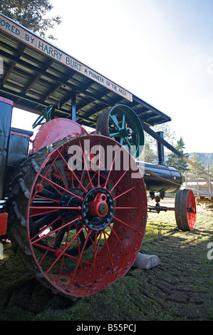 Dampfmaschine Demonstration während der Dampfmaschine zeigen bei Westwold, "British Columbia", Canada Stockfoto