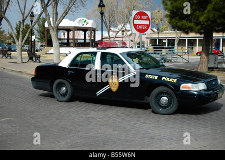 Staatliche Polizei-Auto in La Mesilla, New Mexico Stockfoto