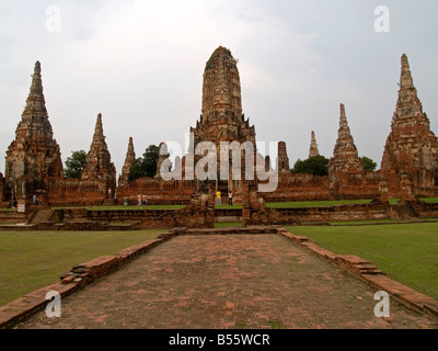 Stil der Angkor Wat Chai Wattanaram in Ayutthaya Thailand Stockfoto