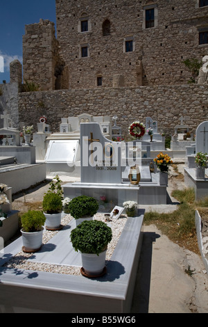 Friedhof Schloss von Lykourgos Logothetis Pythagorion Samos Griechenland Stockfoto