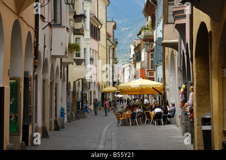 Via dei Portici, Meran, Meran, Südtirol, Trentino - Alto Adige, Italien Stockfoto