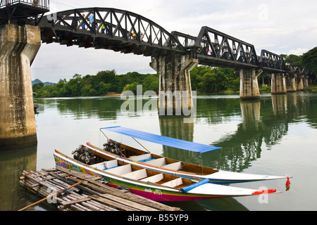 Brücke über den River Kwai, Pakkred Nonthaburi, Kanchanburi, Thailand, Stockfoto