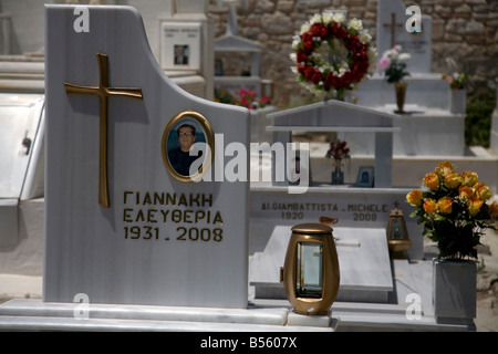 Friedhof Schloss von Lykourgos Logothetis Pythagorion Samos Griechenland Stockfoto