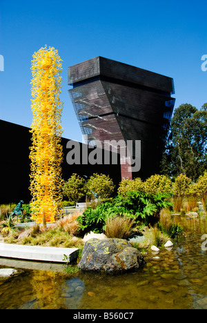 Kalifornien San Francisco Turm das de Young Museum im Golden Gate Park, ein großes Museum der Kunst. Stockfoto