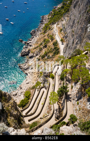 Via Krupp, Capri, Italien Stockfoto