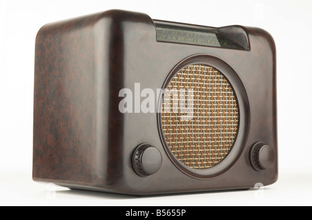 Antike Bakelit Bush DAC90 braun radio 1940 Stockfoto