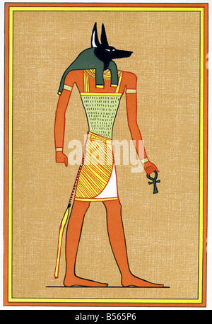 Anubis Gott der Toten Stockfoto