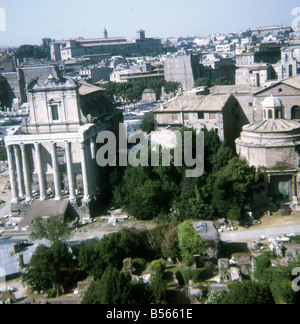 Das Forum Romanum von Palatin Stockfoto