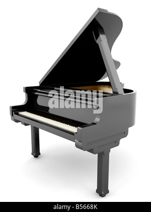 3D Rendering eines Klaviers Stockfoto