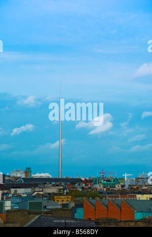 Die Dublin Spire Irland als von Dachebene an der Dame Street gesehen Stockfoto