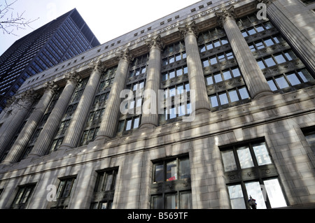 Chicago City Hall. West Randolph Street North LaSalle Street überqueren. Die Schleife. Chicago. Illinois. USA Stockfoto