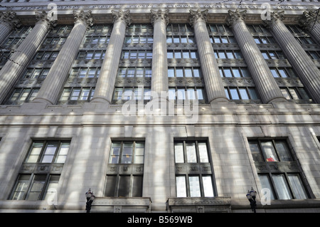 Chicago City Hall. West Randolph Street North LaSalle Street überqueren. Die Schleife. Chicago. Illinois. USA Stockfoto