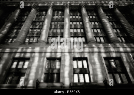 Chicago City Hall. West Randolph Street North LaSalle Street überqueren. Die Schleife. Chicago. Illinois. USA Stockfoto