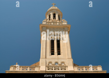 Bell Tower of Saint Charles Church in Monte Carlo. Monaco Stockfoto