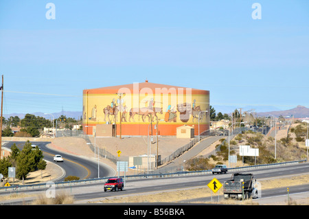 Wassertank in Las Cruces, New Mexico Stockfoto