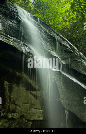 Slick Rock fällt Pisgah National Forest Western NC USA Stockfoto