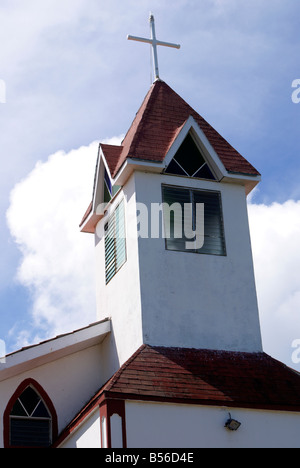 Ebeneezer Baptist Church auf Big Corn Island, Nicaragua, Mittelamerika Stockfoto