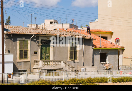 Traditionellen zypriotischen Haus renoviert in Südeuropa Nicosia Zypern Stockfoto