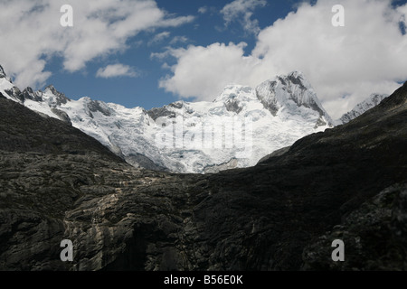 Berge der Cordillera Blanca, Parque Nacional Huascaran, Peru Stockfoto