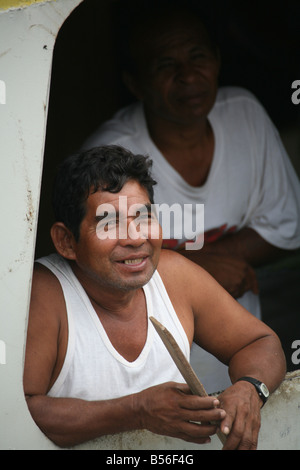 Passagier-Segel auf dem Rio Ucayali, Peru Stockfoto