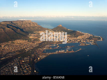 Eine Luftaufnahme über Cape Town, Südafrika Stockfoto